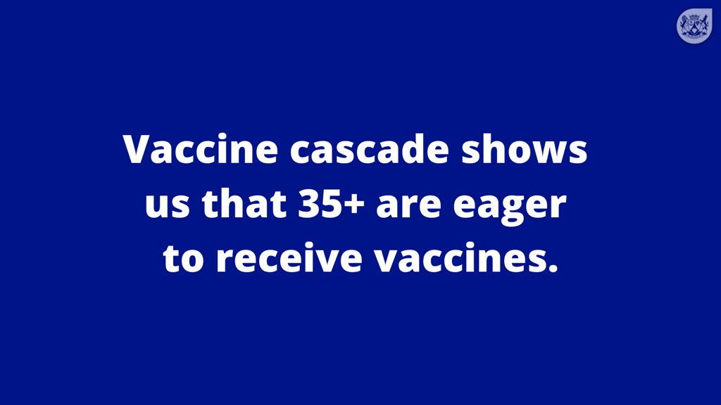 Western Cape, 35 to 49 year old age group, vaccinations