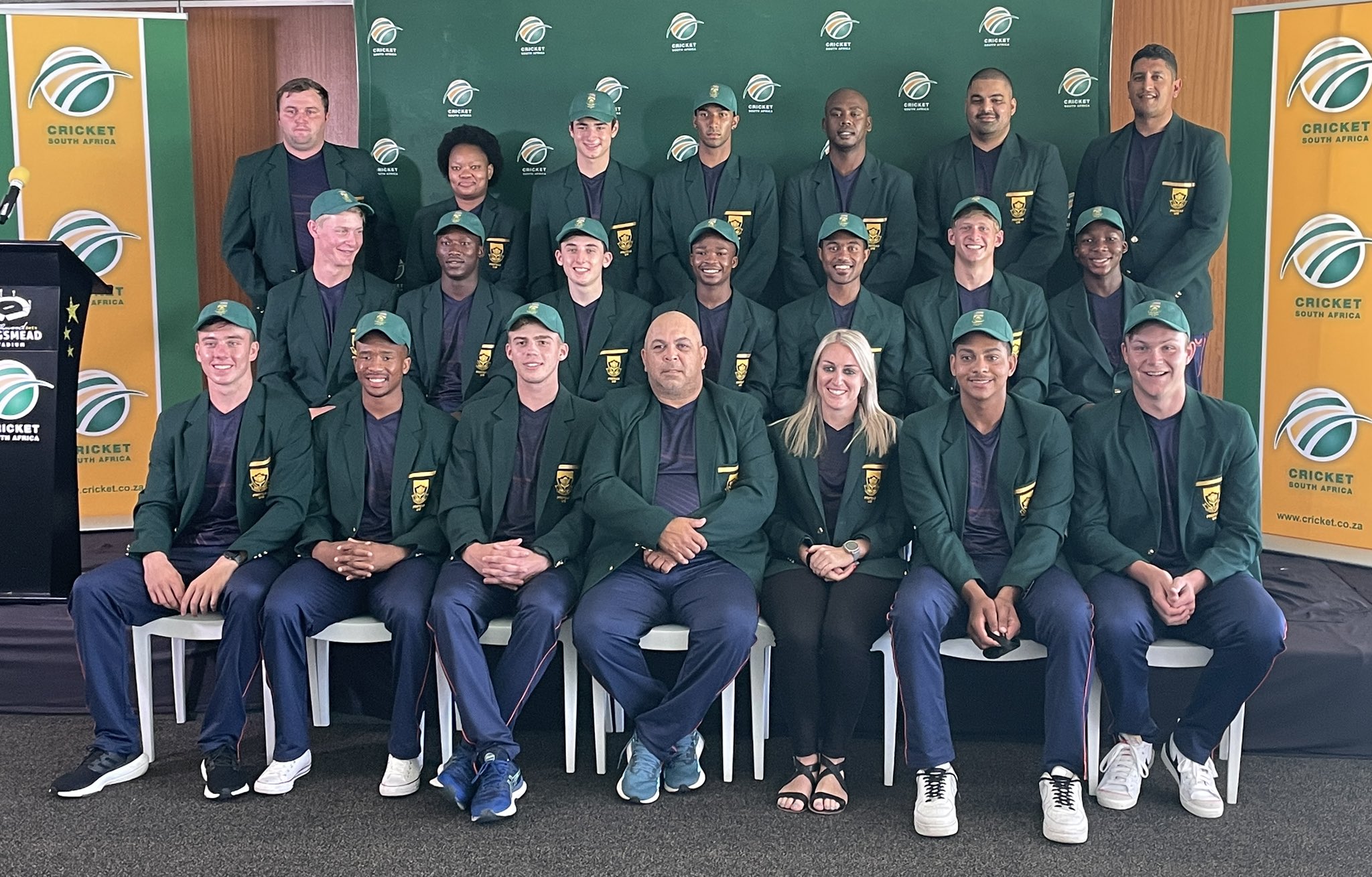 SA U19 squad at capping ceremony