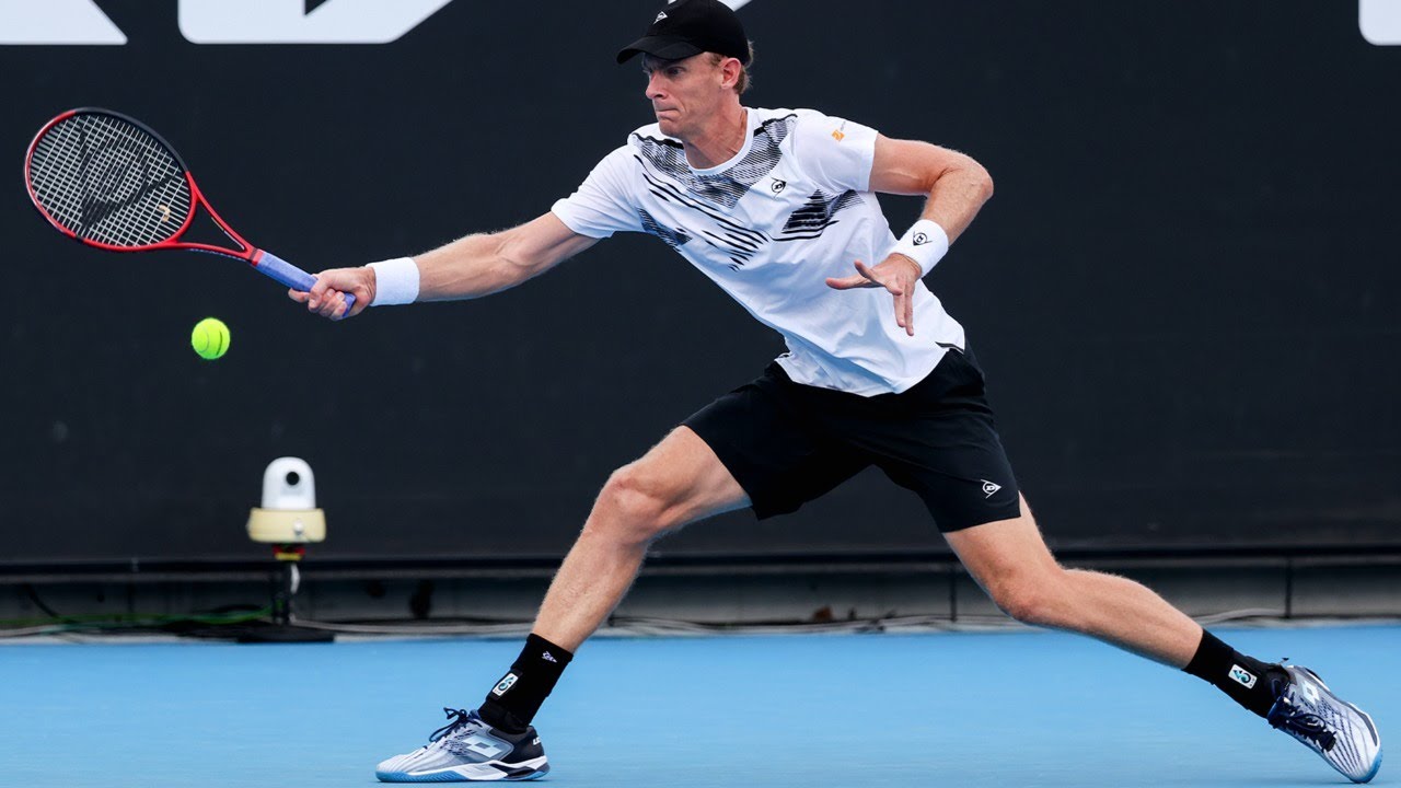 Kevin Anderson in action at Melbourne Open