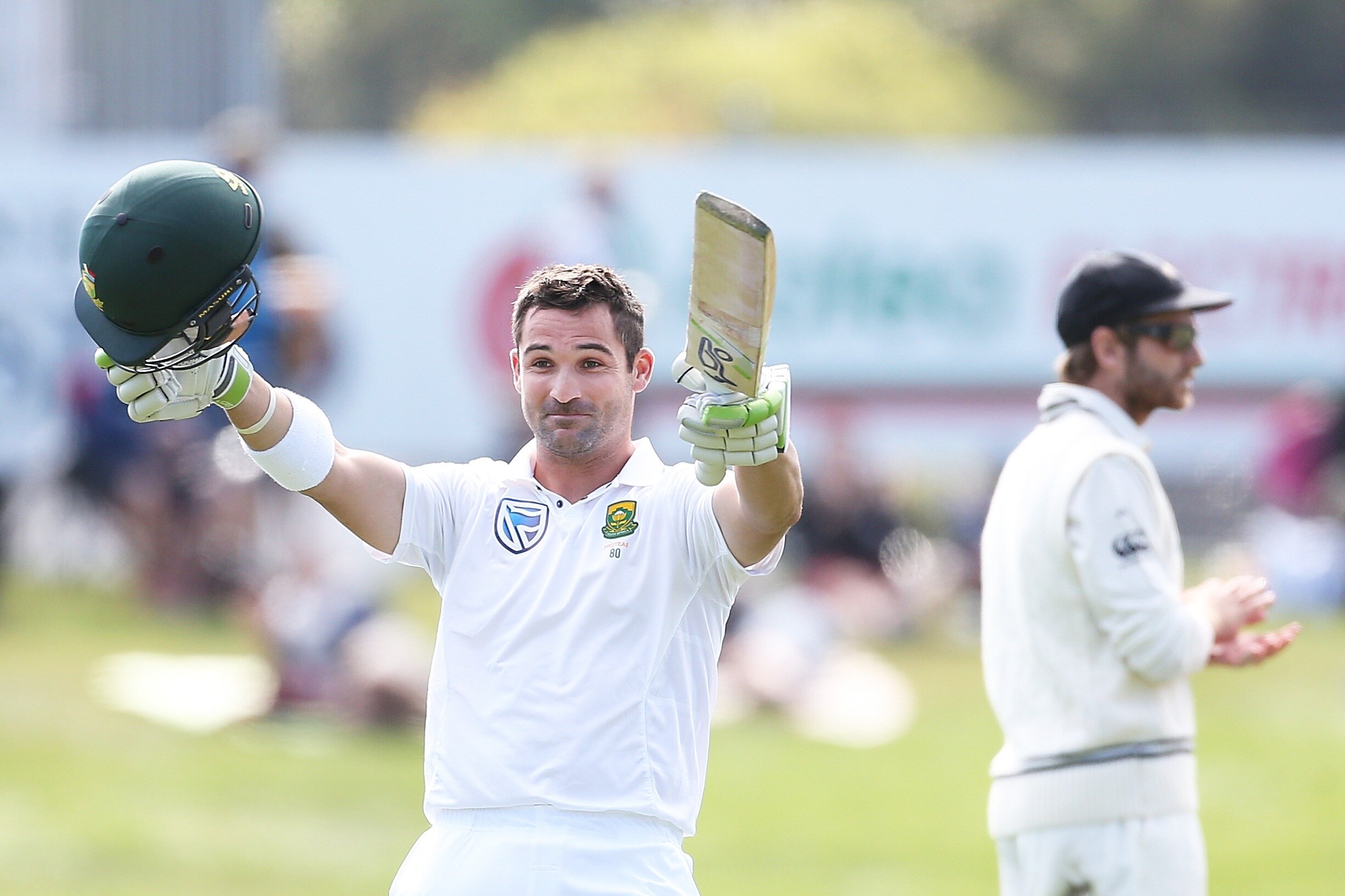 Dean Elgar - Snubbed at the SA20 Auction, lifting his bat for the Proteas in a test match