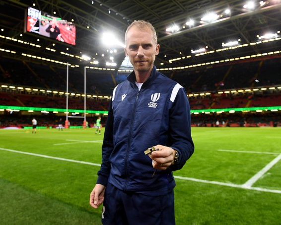 Wane Barnes standing in the Millennium Stadium ahead of the Wales vs All Blacks test