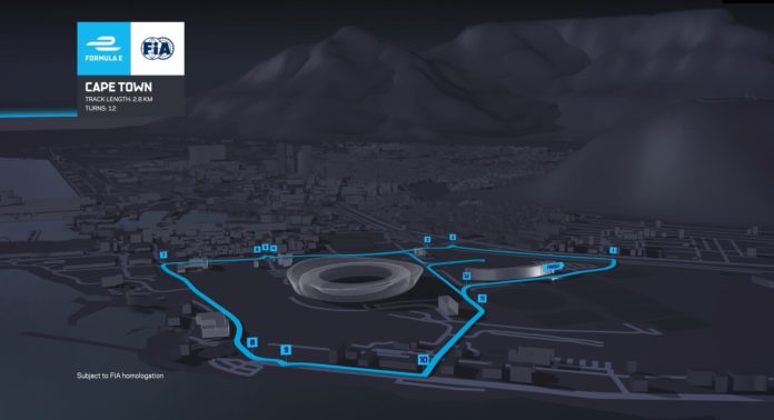 The track for the Cape Town Formula-E race.