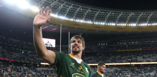 Eben Etzebeth at the Cape Town Stadium after playing his 100th Test for the Springboks.