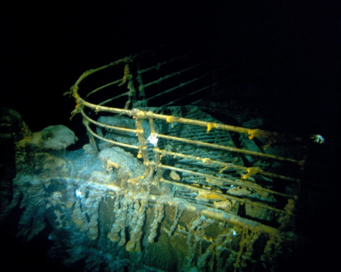 Titanic. The first glimpses of the wreck that divers saw in July 1986