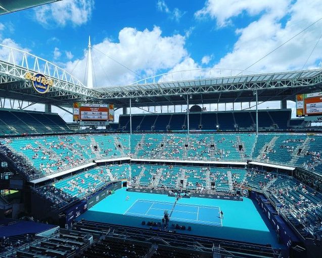 The Hard Rock stadium, where the Miami open is being decided