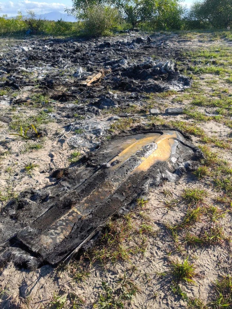 torched NSRI life boat