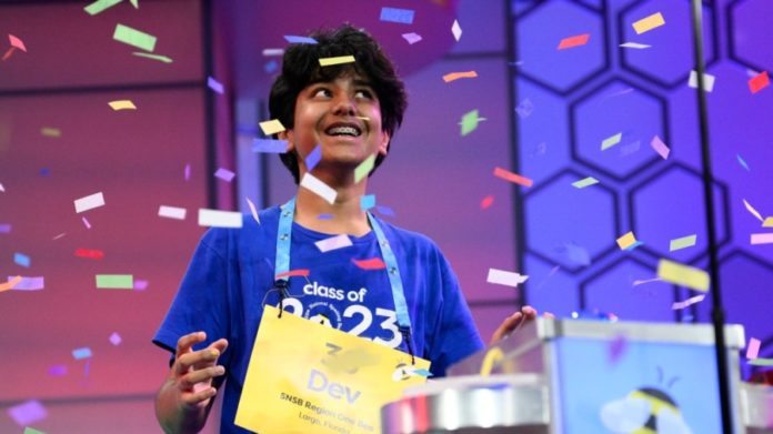 Dev Shah wins spelling bee