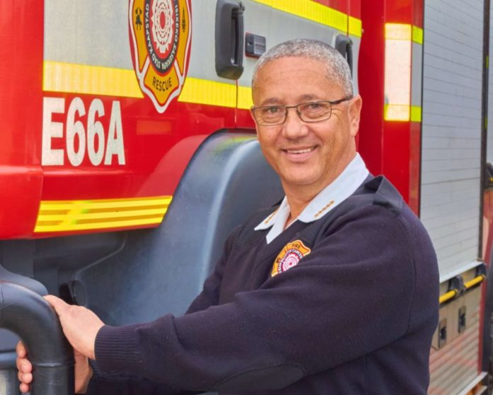 Chief Fire Officer, Clinton Manuel at the Epping Training Academy