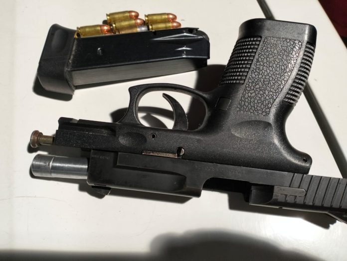 confiscated firearm with bullets