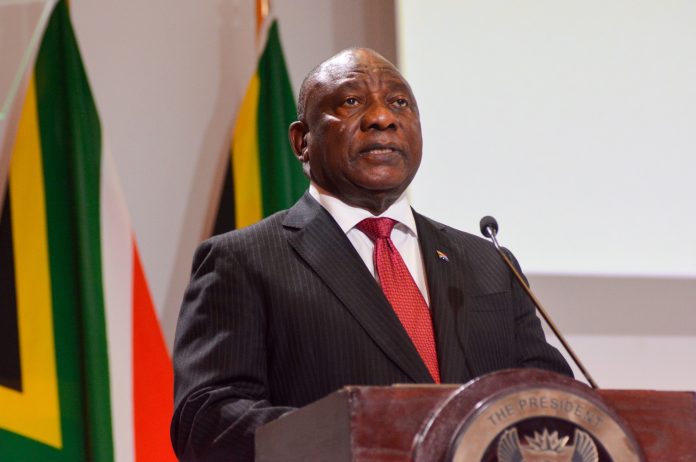 President Cyril Ramaphosa delivering his keynote speech