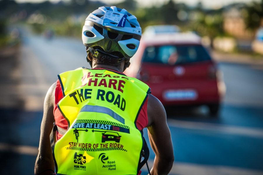 cyclists from the back