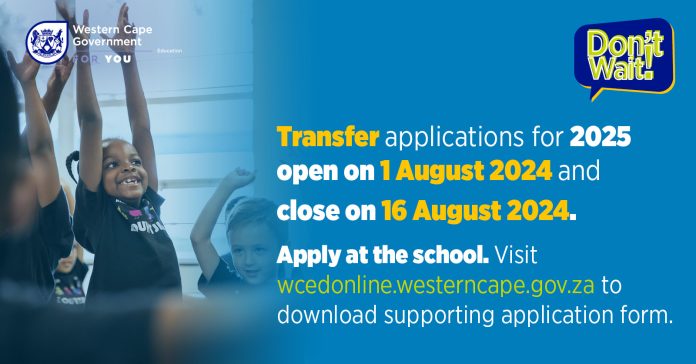 Grade R and transfer applications open soon