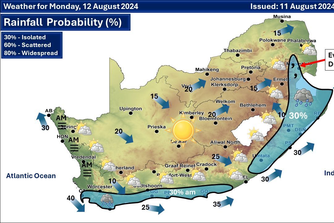 Weather warnings for the week, but not for flooding