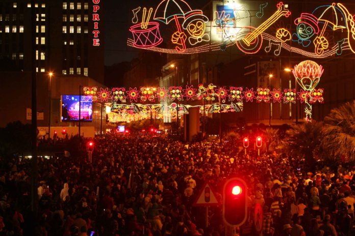 preparations for festive lights switch on