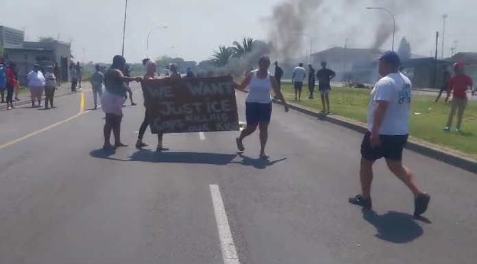 watch: angry elsies river residents protest