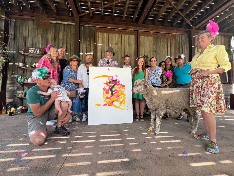baanksy sheep who can paint