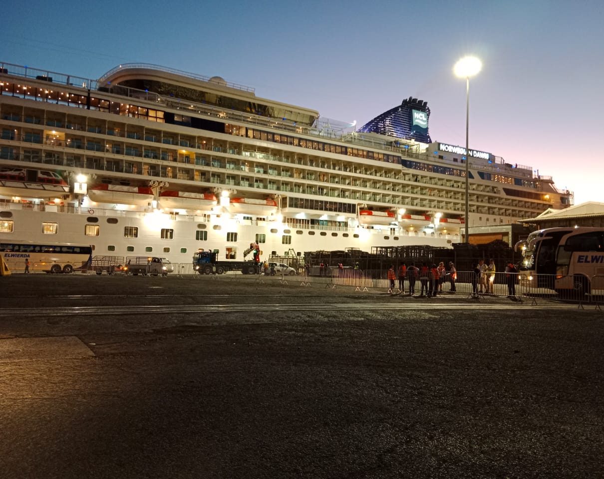 The Norwegian Dawn has docked in Cape Town
