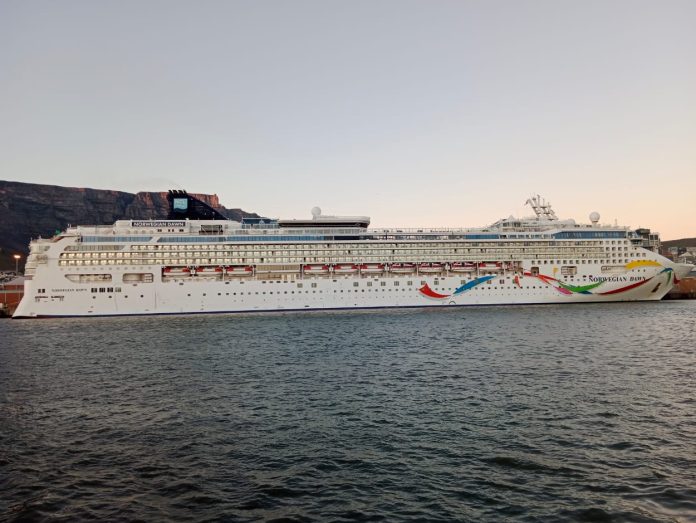 The Norwegian Dawn has docked in Cape Town