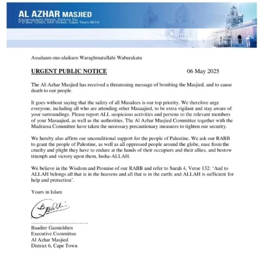 investigations into al-azhar bomb threat