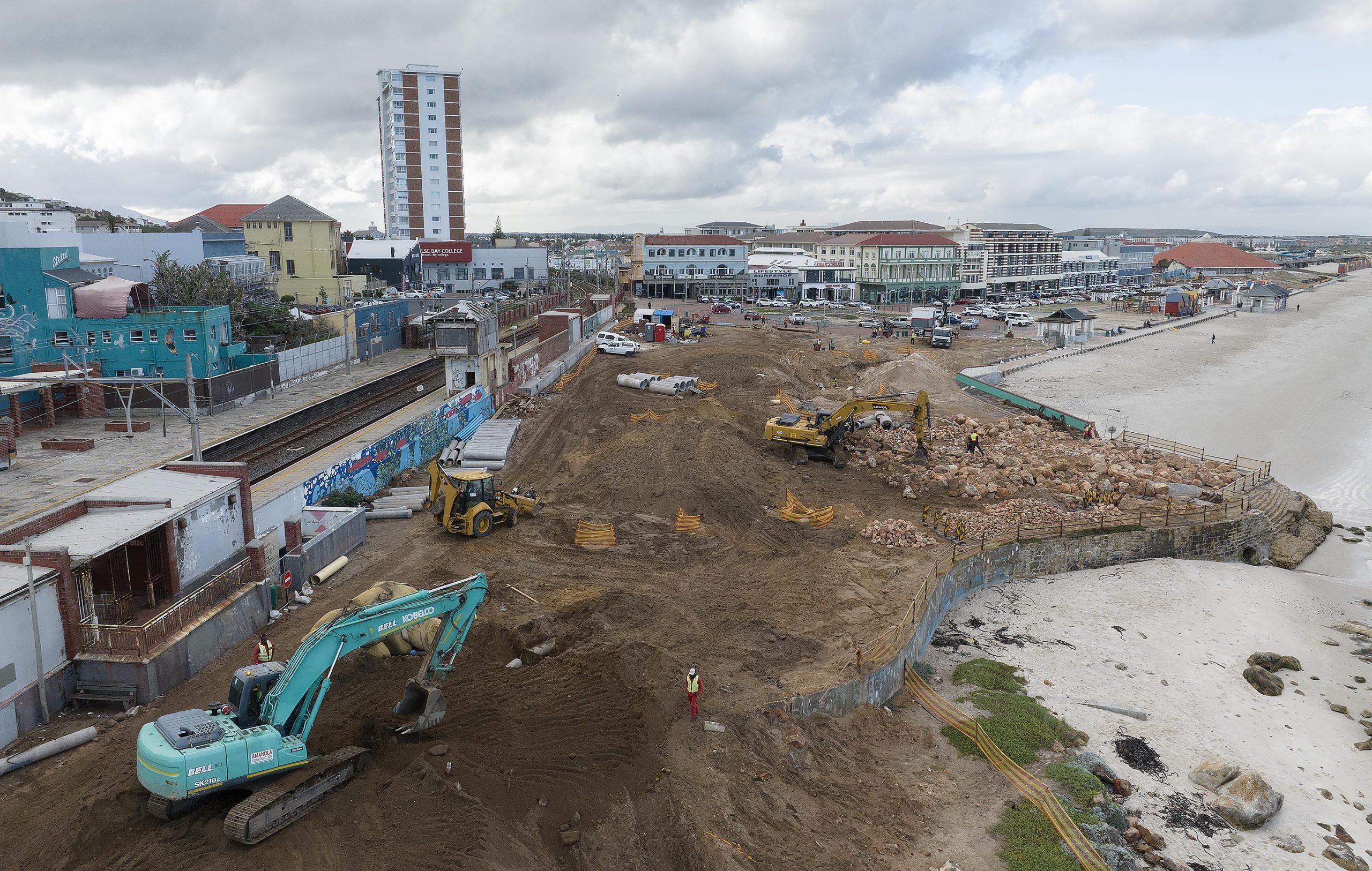 a refurbished Muizenberg beachfront area