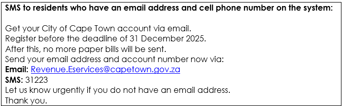 city warns that e-billing account switch deadline looms
