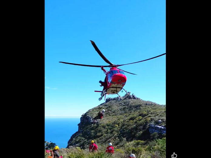 watch - tourist rescued from table mountain