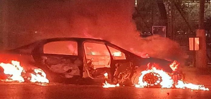 One person has been killed after e-hailing vehicles were attacked