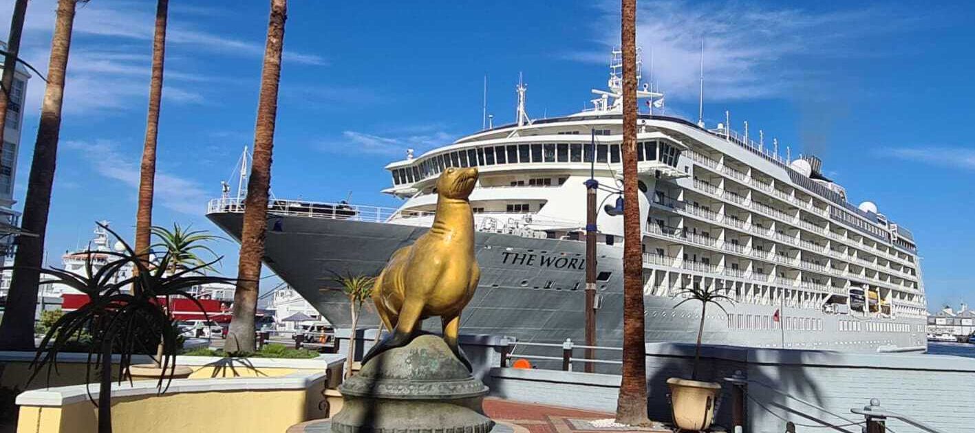 The World has docked at the Cape Town Cruise Terminal