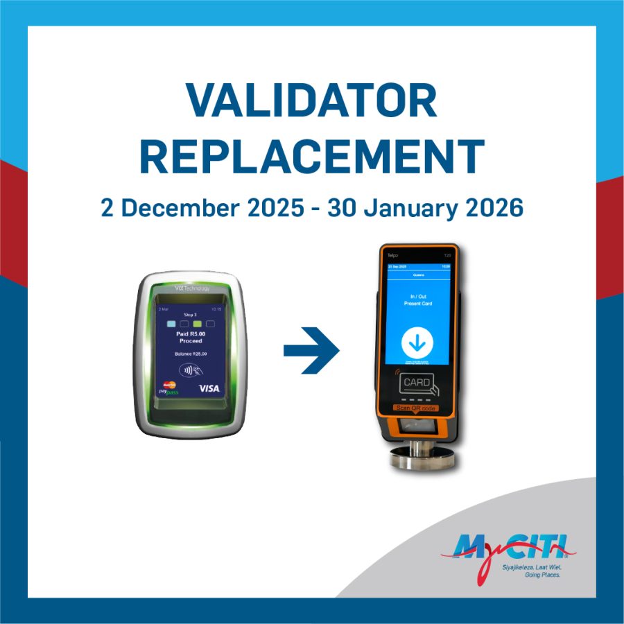 city replaced myciti card validators