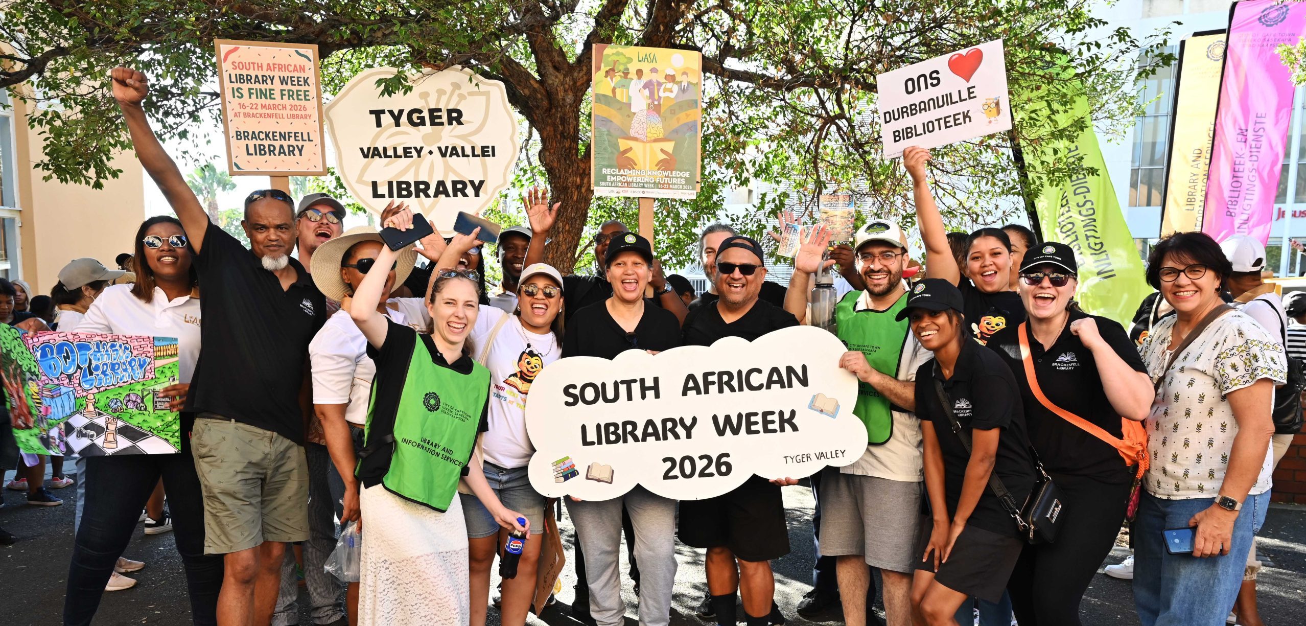 Librarians have taken to the streets to celebrate reading