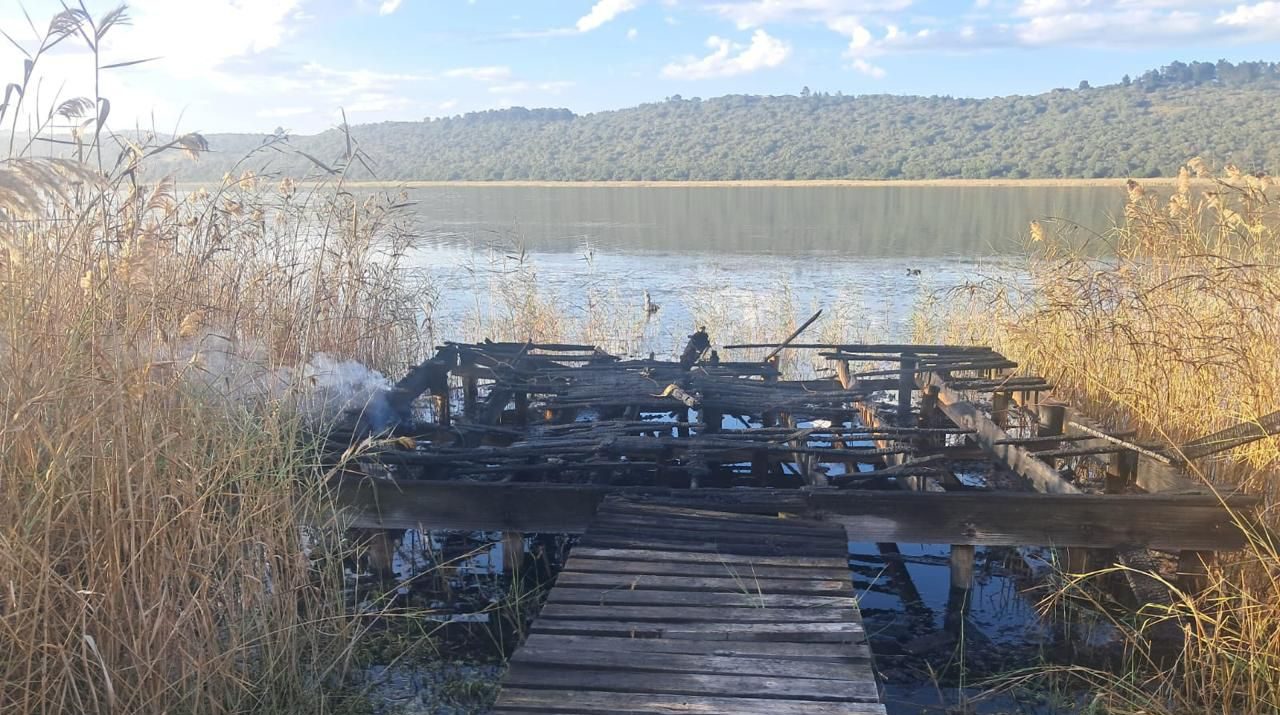 The Malachite bird hide has been destroyed in a fire