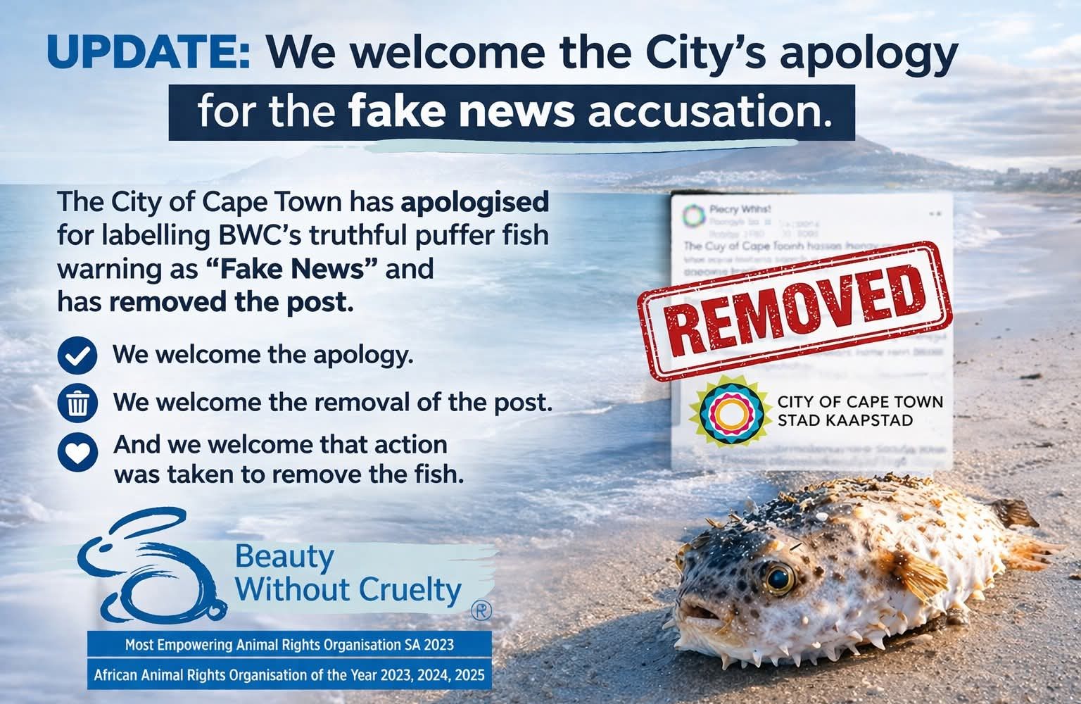 Beware of puffer fish on some beaches