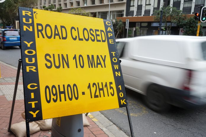 Run your City 10K Road Closures route