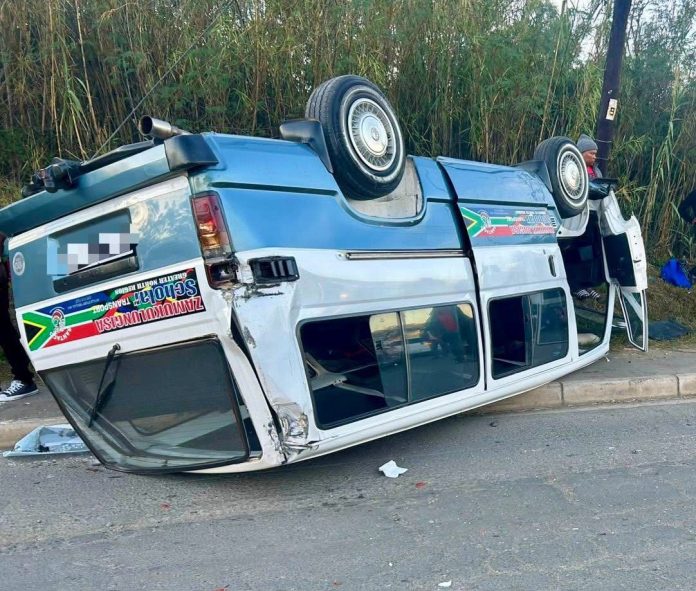 Scholar transport vehicle overturns in KwaZulu Natal